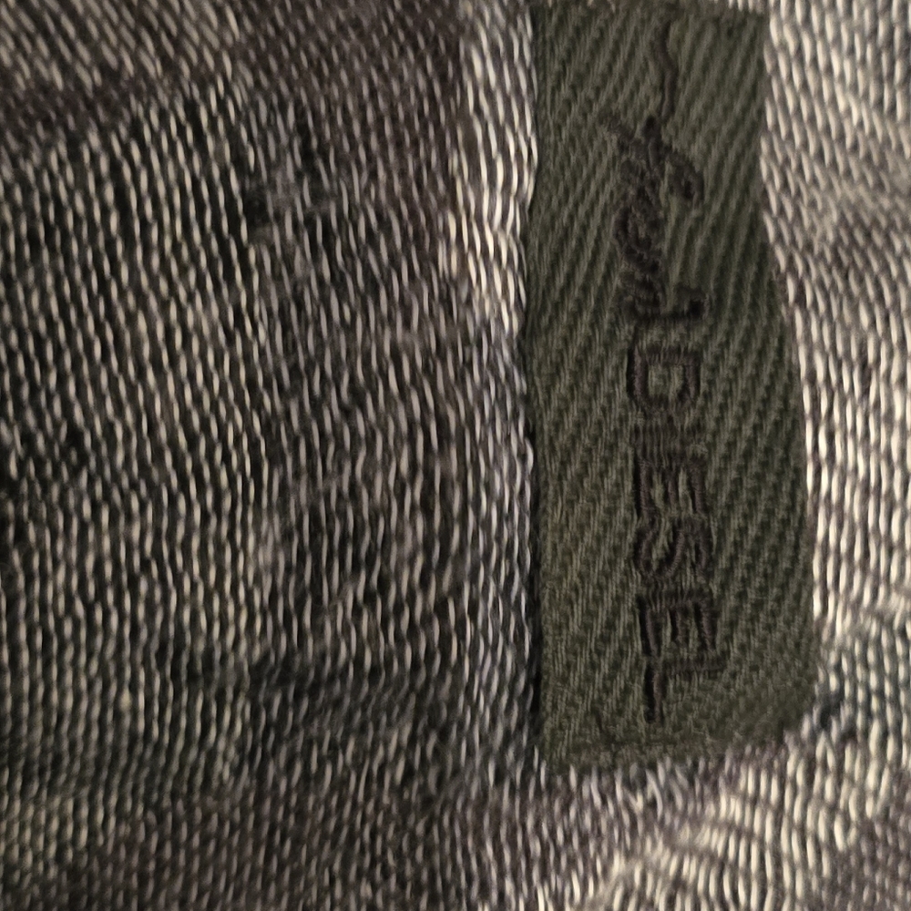 Gray and Black Fringed Scarf DIESEL - Picture 4 of 6